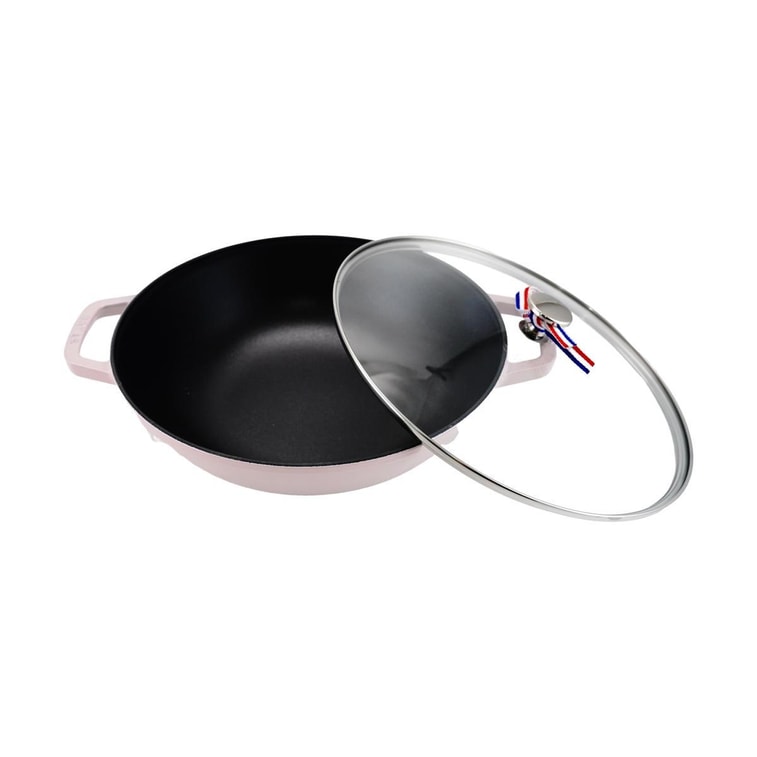 法国STAUB珐宝 铸铁平底炒锅 牡丹粉色 4.5-qt 6