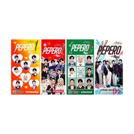Pepero Chocolate Sticks,Almond+Crunchy+White Cookie+Original Flavor【4 Combo Packs  】【StrayKids Pick】【Packing May Vary】
