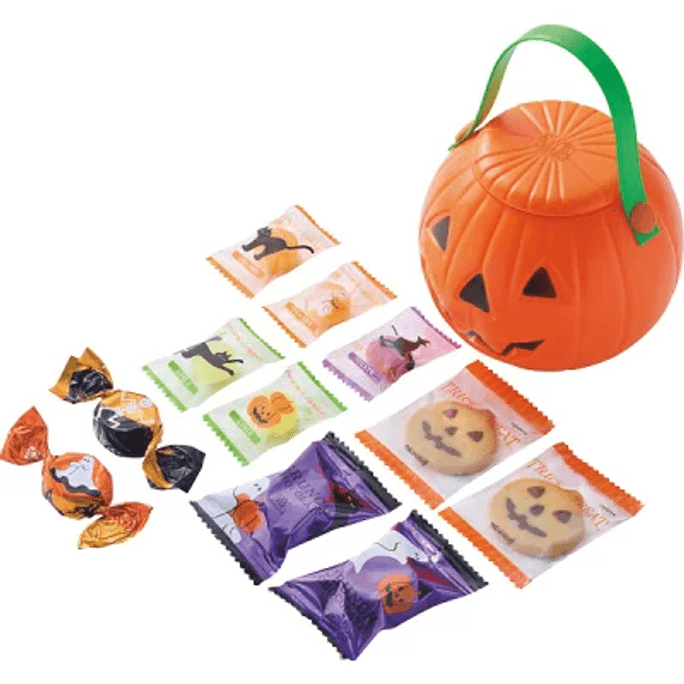 Morozoff Halloween limited edition pumpkin lanterns containing chocolate and cookies 11 pieces
