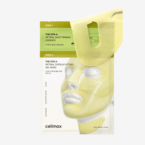 Vitamin A Retinal Two-Step Lifting Gel Mask, Retinal Anti-Aging Firming Wrinkle Reduction Pore Minimizing Emergency Hydrogel Mask 1 Piece