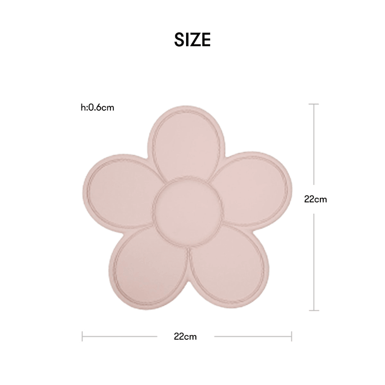 실리콘 이유식 매트 플라워 플레이스매트, 몽환적 핑크 6