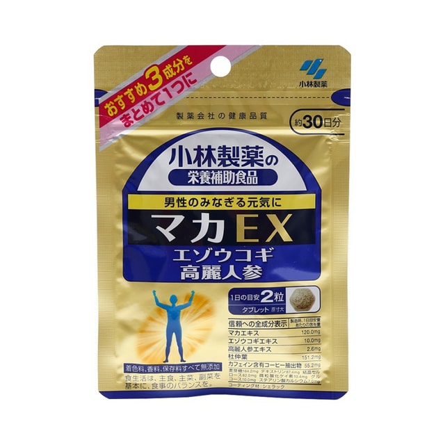 日本直邮] 日本KOBAYASHI小林制药高丽人参玛卡片男性保健品60粒- 亚米