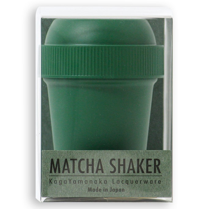 日本 加賀山中塗 日式傳統漆器工藝 抹茶專用搖搖杯 深綠色
