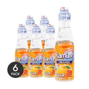 ラムネプレミアム炭酸飲料 オレンジ風味 6.76液量オンス *6【6本パック】