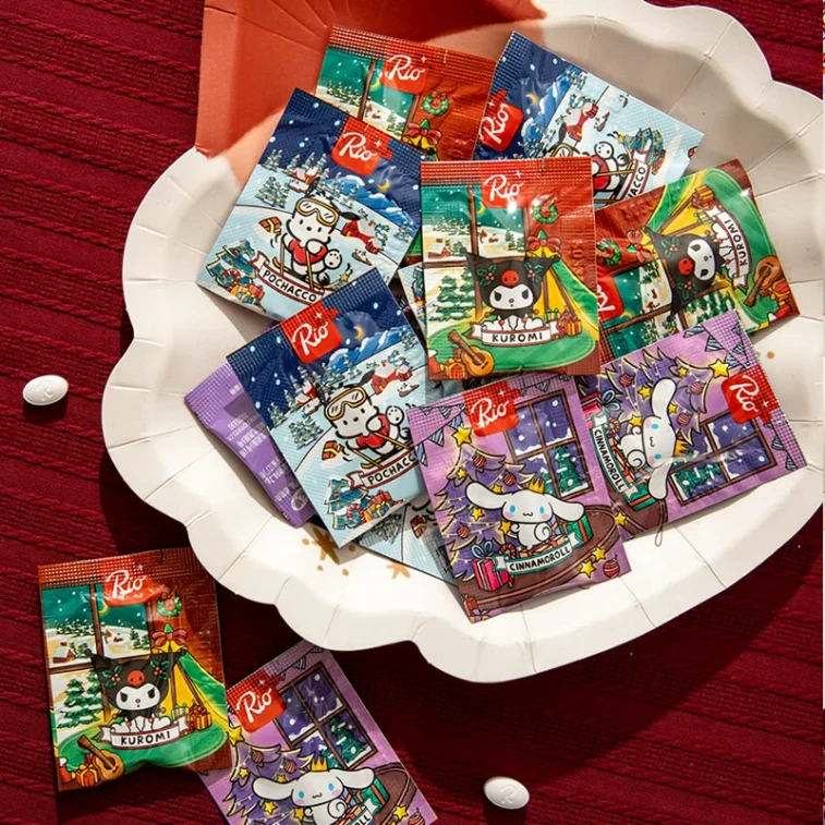 【中國直郵】 RIO 三麗鷗聖誕聯名糖果(百香果味)散裝水果糖無糖新年禮物35小包 3