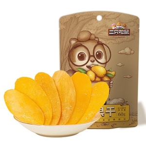 三只松鼠 美国  风味休闲蜜饯果脯 芒果干 60g/包