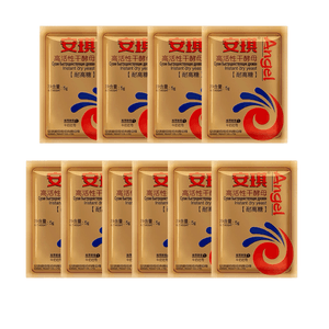 Angel Yeast High Sugar Tolerant Powder, Premium High-Activity Dry Yeast, Household Bread Yeast, Baking Ingredients Small Pack [10 Packs Inside] 50g * 1 Pack