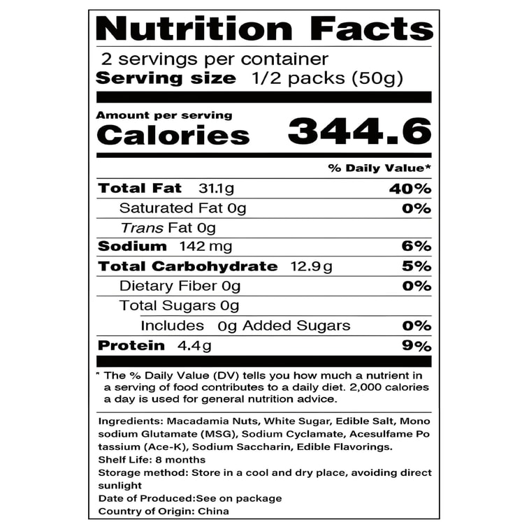 Hawaii dried fruit nuts with cream flavor - pregnant woman's small snack, roasted nuts, 100g 4