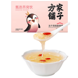 [중국 직배송] 방가푸자 동결건조 제비집 영양수프 & 흰목이버섯수프 - 바로 먹을 수 있는, 60초 즉시 조리, 조리 불필요, 식사 대용, 90g/박스(15g*6포)