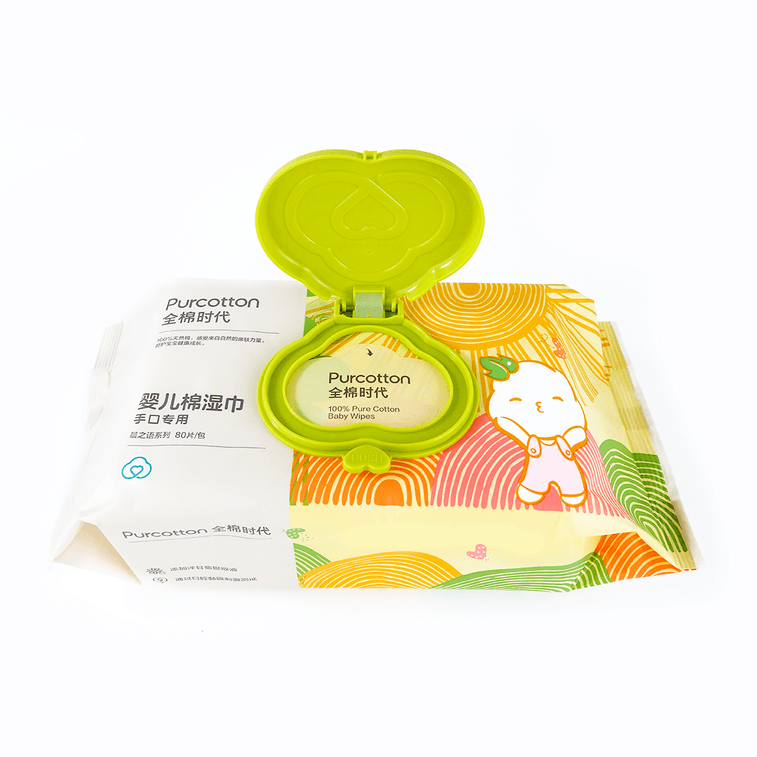 Baby Pure Cotton Wipes for Hand and Face, 2.29 oz 5.91 inch×7.87 inch 80 Piece/pack 9