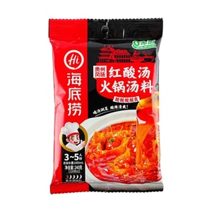 海底撈 貴州風味紅酸湯火鍋湯料 3-5人份 240g【酸辣鮮香】
