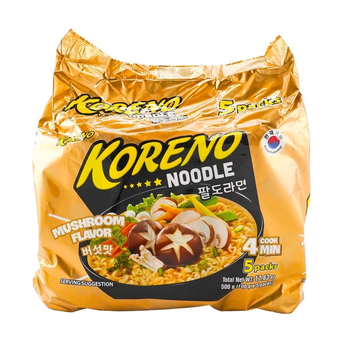 韓國PALDO八道 蘑菇湯麵 速食泡麵 100g*5連包