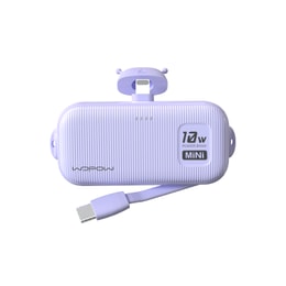 Bee mobile power mini with cable charging capsule on-the-go charging taro purple smoke