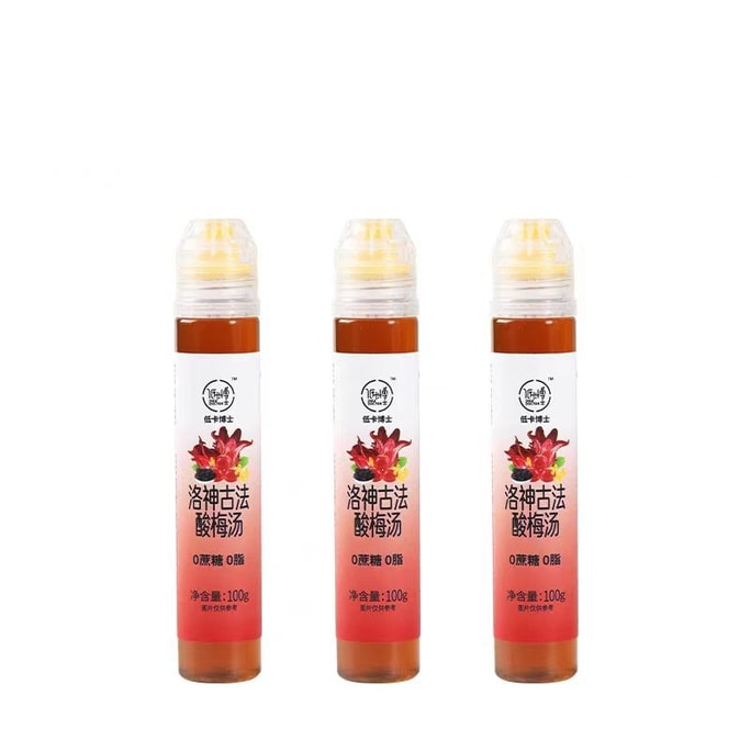 【中国直邮】 低卡博士 洛神古法酸梅汤 100g*3瓶