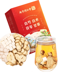 南京同仁堂 女神三白汤  白芍白术白茯苓甘草三白茶 内调全身美白去黄 喝出冷白皮 20副 100g/盒