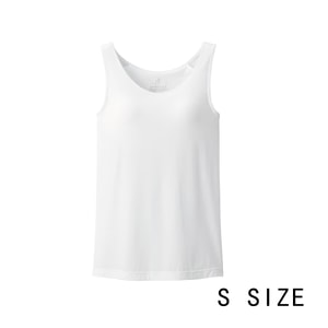 【日本直郵】 日本 MUJI 無印良品 女式 萊賽爾 帶罩杯背心 帶胸墊 S碼 白色 1件