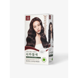 韩国 JENNY HOUSE 7RB 玫瑰金棕色优质染发剂 120克 推荐色号 植物染发