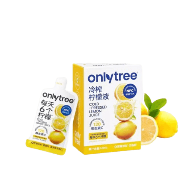 Cold Pressed Lemon Liquid Lemon Juice Drink Concentrate NFC Cold Extract Original Water 300g(30g*10Bag)