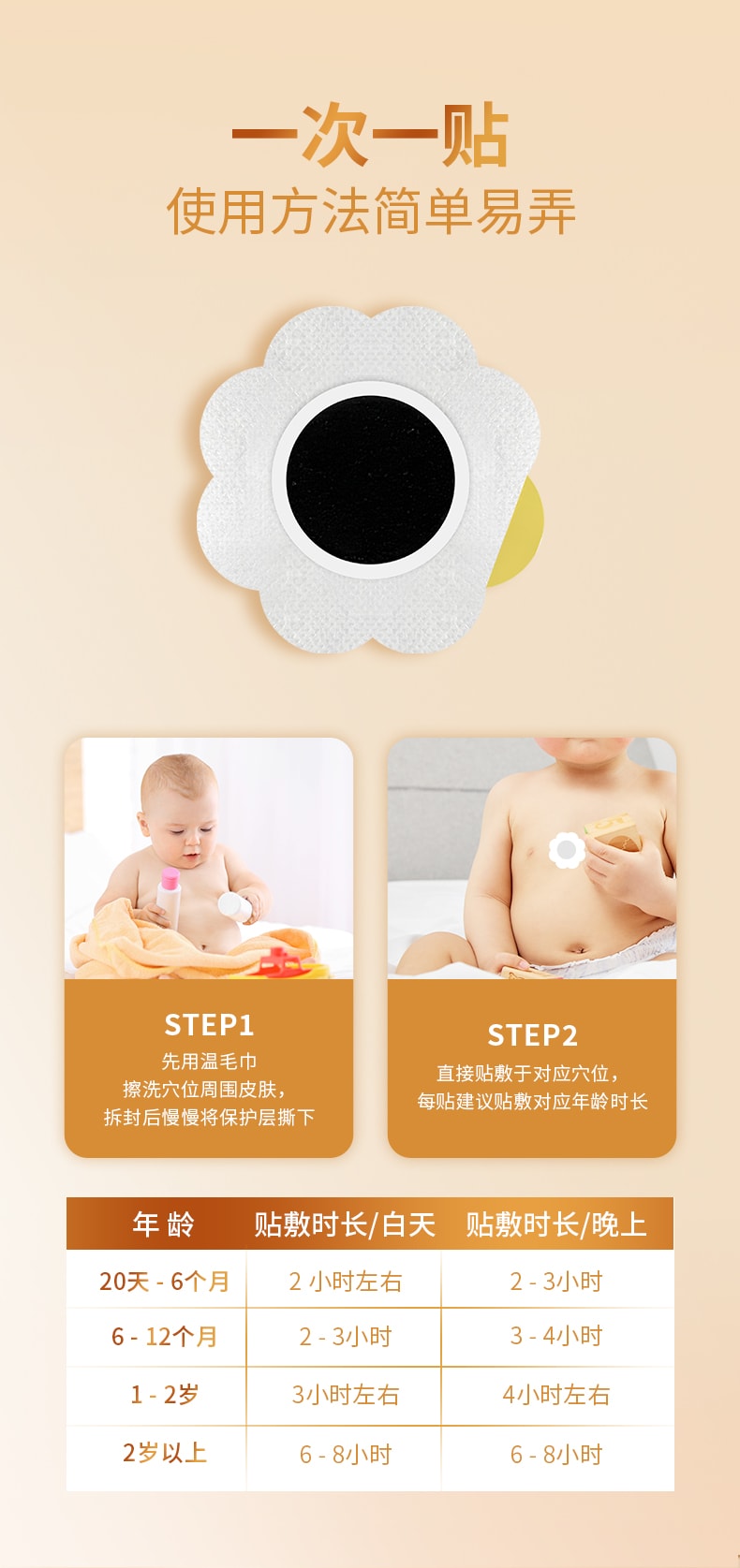 仁和 小儿健脾消积食贴 8贴/盒 鸡内金太子参茯苓砂仁等18味道地中药 婴儿宝宝脾胃调理化食积儿童消食贴鸡内金贴【多重皮肤测试不过敏安全放心】