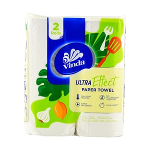 Oil Absorbent Kitchen Paper Towels Thick & Durable 2 Rolls