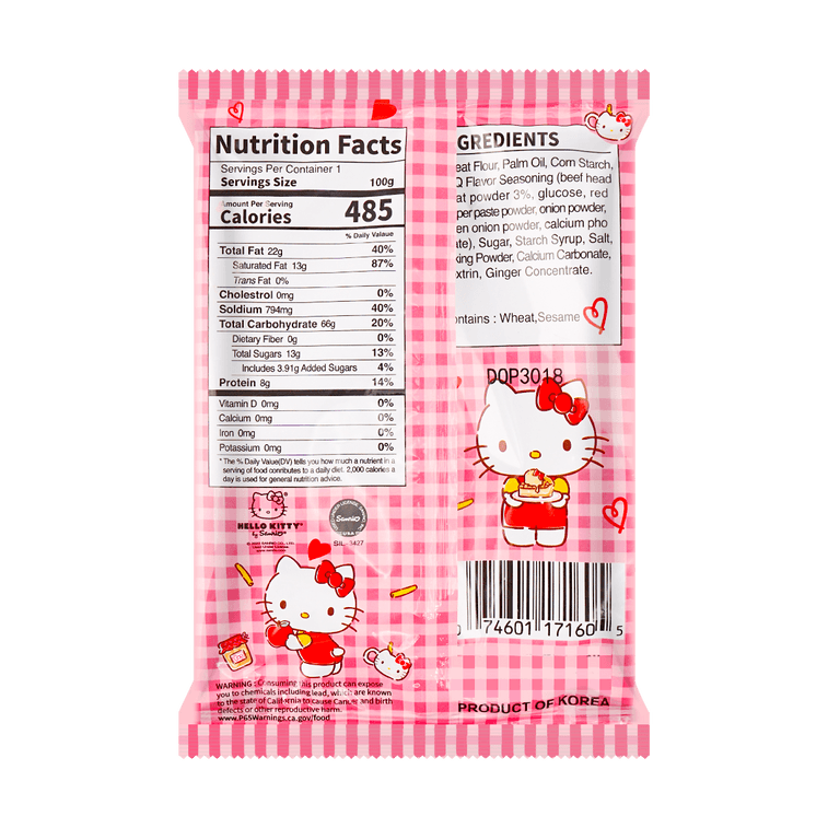 HELLO KITTY Wheat Cracker BBQ Wheat Cracker 100g 4