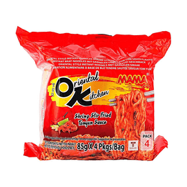 泰国MAMA妈妈 OK拌面炒面 泰式冬阴功酸辣虾爆炒酱风味 方便面泡面 85g*4包【711便利店同款】