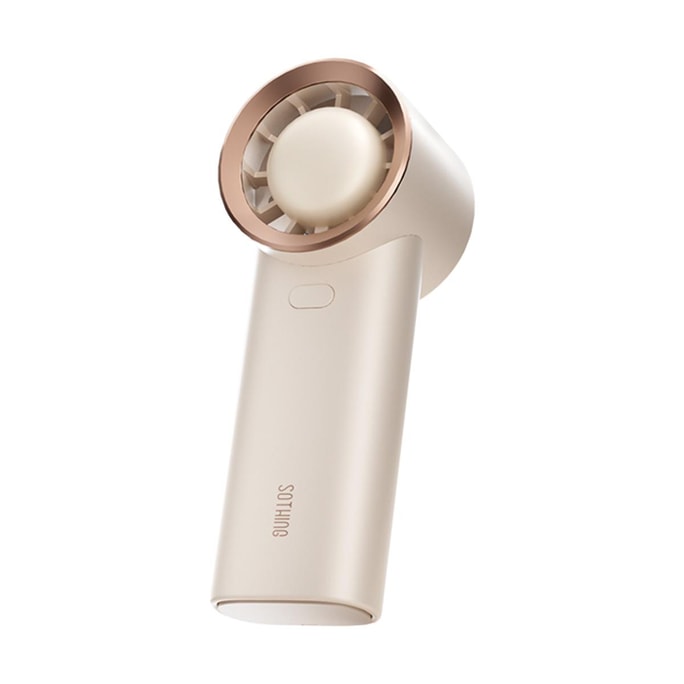 High-Speed Handheld Fan Portable Mini Fan Summer Cool Artifact Engine SE Long-lasting Apricot White