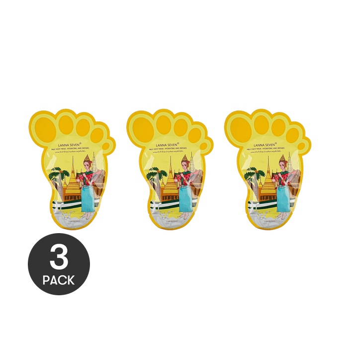 Milk Foot Mask Hydrating and Repairs 2 pieces/pack *3【Value Pack】