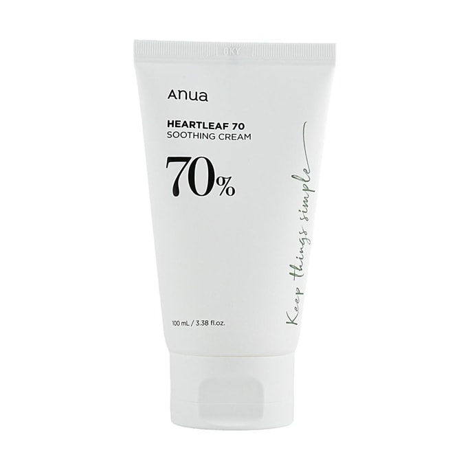 Heartleaf 70% Soothing Cream Spring Moisturizing Repair Combination Oily Acne-sensitive Skin 100ml