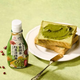 Matcha and Red Bean Spread, 5.29 oz【25% Less Fat with Sweet Red Beans】