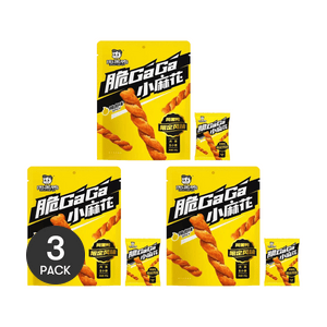 Crispy Gaga Small Twist, Spicy Braised Flavor,8p 5.64oz *3【3 Packs】