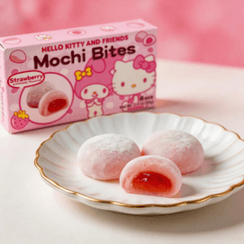 台湾版SANRIO三丽鸥 Hello Kitty x 美乐蒂 迷你小麻薯 夹心大福 草莓味 80g