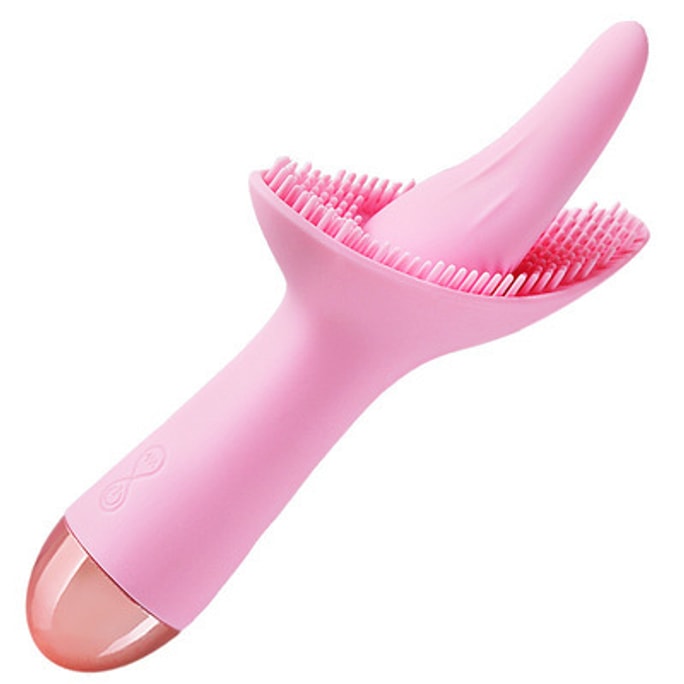 Tongue and Palm Massage Vibrators Sex Toys - Pink