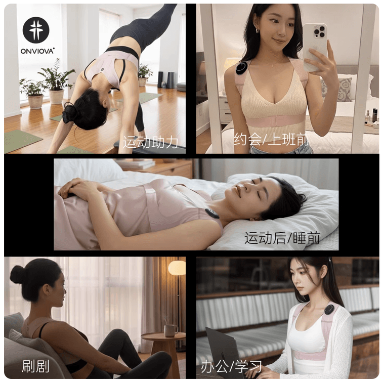 Posture Corrector EMS Microcurrent Invisible EMS Microcurrent Posture Corrector Belt 1Pc M 4