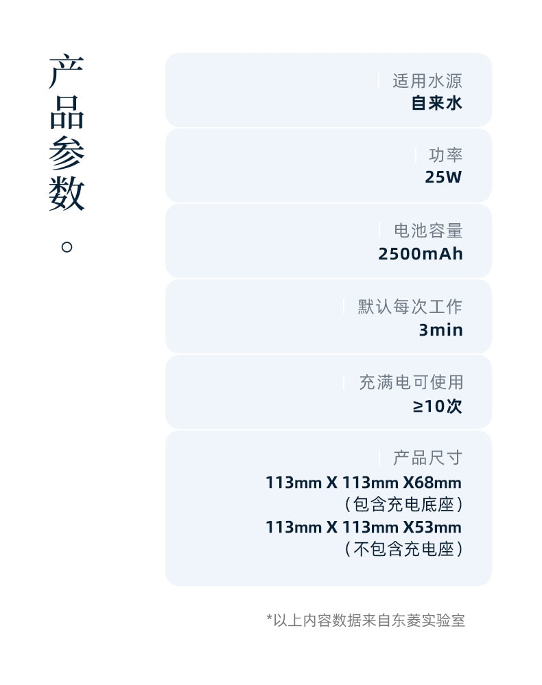【中國直郵】 東菱 轉轉蔬果清洗機洗菜神器蔬果清潔食材洗菜機 靜謐藍【鈦合金電解片 淨化效果好】1個