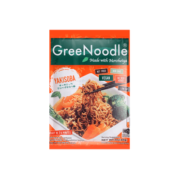 日本GREE NOODLE 有机野菜方便面 日式炒面味 85g