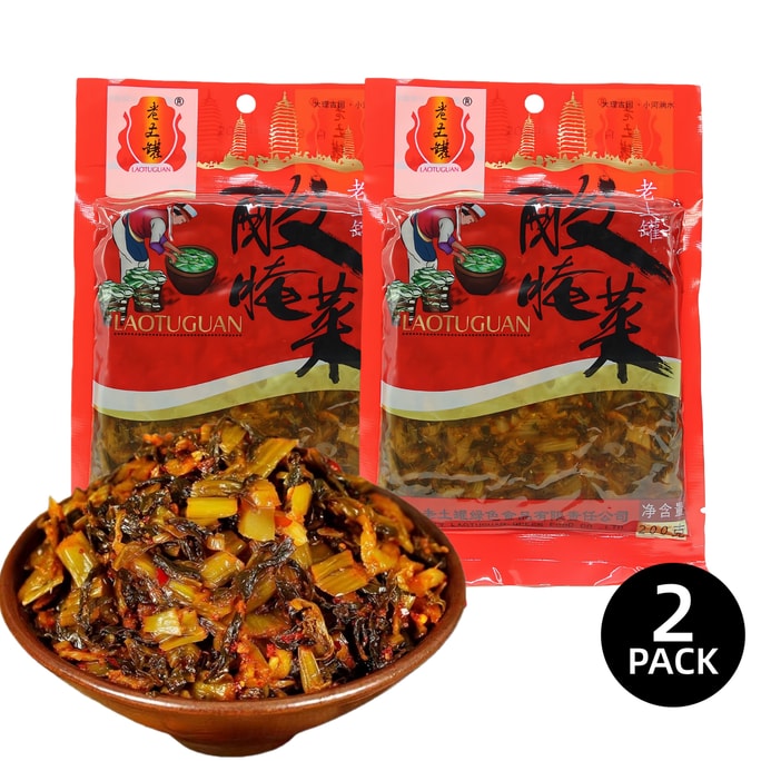 전통 항아리에 담긴 절인 야채, 200g x 2봉지. 윈난성 미두현 특산품으로, 정통 윈난의 맛을 느낄 수 있습니다. 새콤달콤한 절인 야채는 밥, 볶음 요리, 라면 등 다양한 음식에 곁들여 먹기 좋습니다. 꼭 필요한 건식 식품입니다.