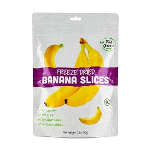 Freeze Dried Banana Slices, 2.11 oz【No Sugar No Additives】