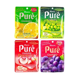 日本KANRO甘樂 PURE 陽光玫瑰葡萄汽水口味果汁夾心軟糖 酸砂橡皮糖 54g【酸甜清爽 Q彈嚼勁】【超可愛愛心造型】【日本軟糖銷量No.1】