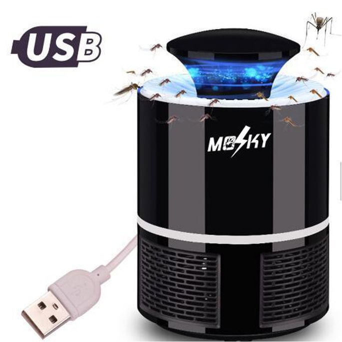 [蚊対策] MOSKY L250 USB 蚊キラーランプ 家庭用 屋内 殺虫器 蚊よけ 防蚊アーティファクト ベビー昆虫キラーランプ (ブラック)