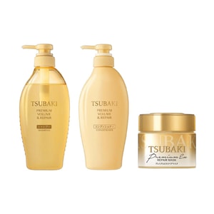 TSUBAKI Golden Hair mask 180g Camellia Salon-Level Moisturizing Shampoo & Conditioner 15.22 fl oz *2