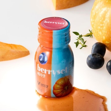 Berryset V Shot,Mixed Berry&Pumpkin Flavor,1.1 oz【Clean Formula】【De-puffing】【Olive Young Top-rated】