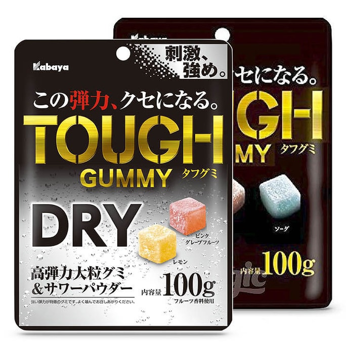 【日本直郵】 日本KABAYA TOUGH 耐嚼可樂汽水味 大顆粒軟糖100g