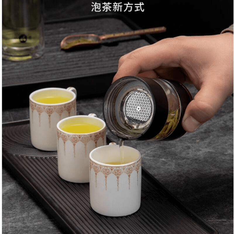 明霞 茶水分離泡茶杯便攜過濾杯個人專用茶道高檔車載 350ml