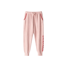 Women's Half Fleece Pajamas Pants 505P Pink L