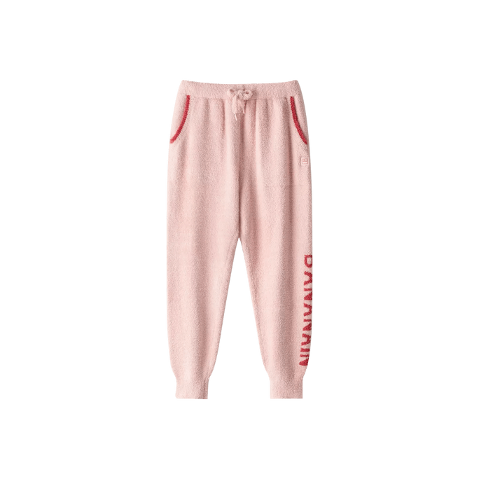 Women's Half Fleece Pajamas Pants 505P Pink M