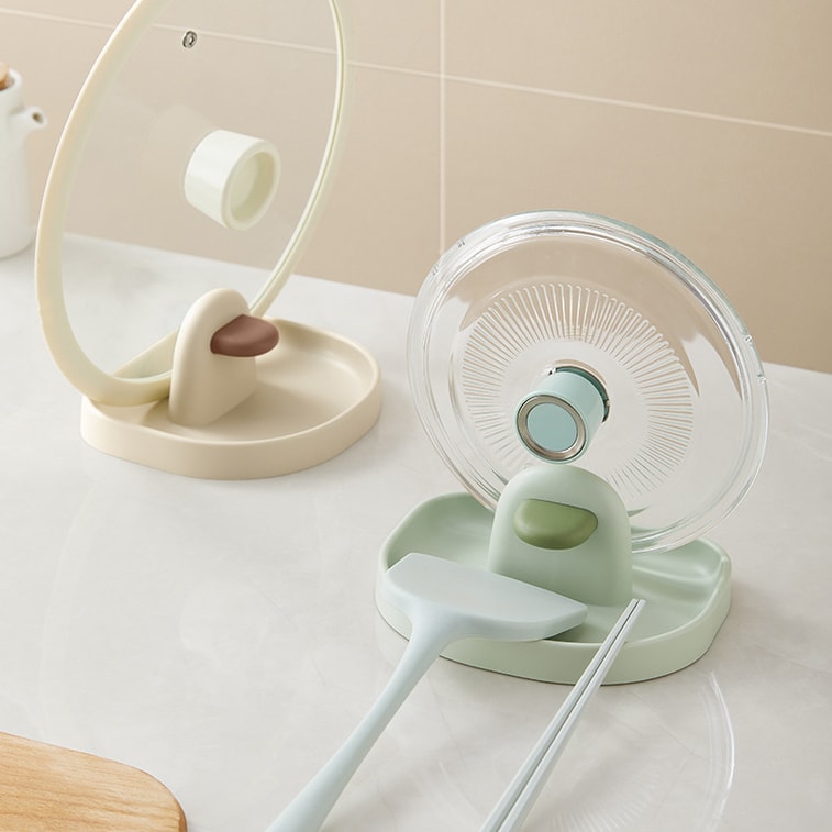 Lid Shelf Countertop Spatula Rack Multifunctional Organizer 4