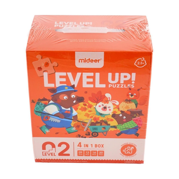 MIDEER彌鹿 兒童拼圖 大塊拼圖玩具 寶寶啟蒙益智玩具 2階森林裡的四季 建議2.5~3歲寶寶 8