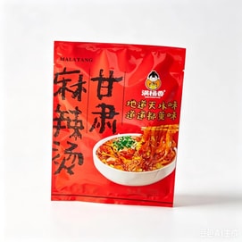 Gansu Tianshui Flavor Malatang Bagged Wide Vermicelli Vegetable Spicy Mix Convenient Ready-to-eat Late Night Snack 300g*1