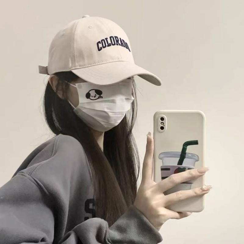 亲太太 棒球帽女新款字母刺绣防晒鸭舌帽韩版百搭帽子显脸小  黑色  可调节 一个